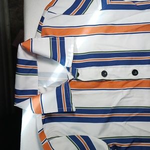 Shein (90) Blue, Yellow, White & Green Pinstripe Boys Pajama Set